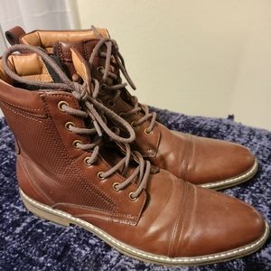 Steve madden/ brown leather boots/ size 10